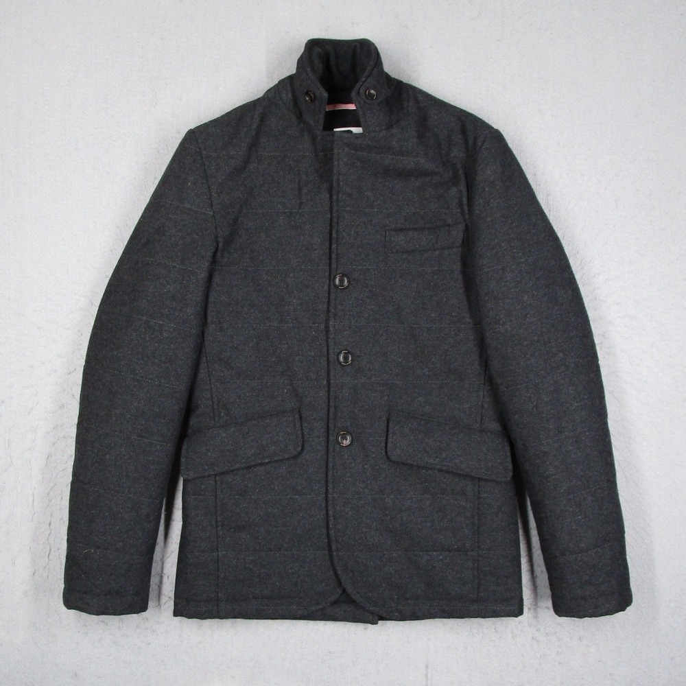 Apolis Global Citizen Men XS Gray Wool Quilted Blazer Jacket Waterproof Portugal